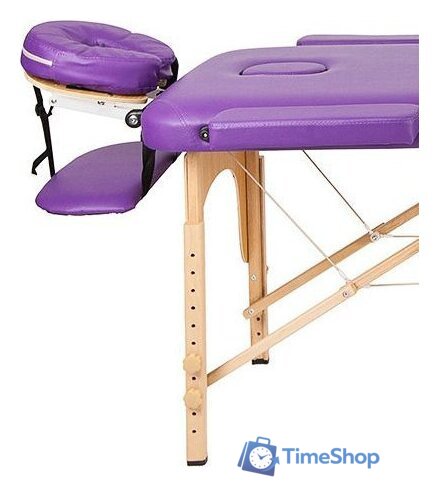 Массажный стол Atlas Sport 70 см складной 3-с деревянный (фиолетовый) - Изображение №3 — Интернет-магазин Time-Shop