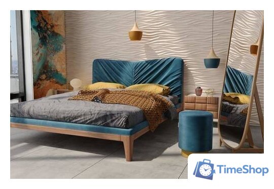 Пуфик Sheffilton SHT-B8 (морская глубина/золото) - Изображение №5 — Интернет-магазин Time-Shop