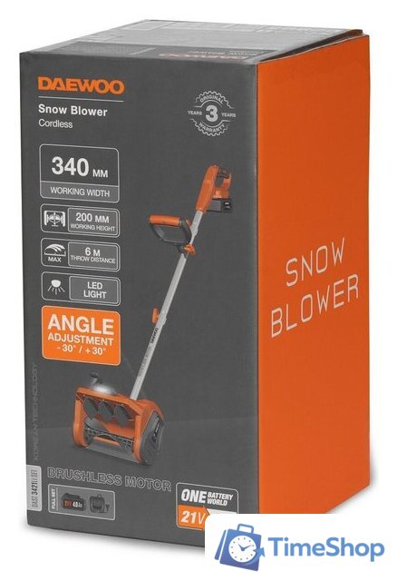 Снегоуборщик Daewoo Power DAST 3421Li Set (с 1-им АКБ) - Изображение №15 — Интернет-магазин Time-Shop