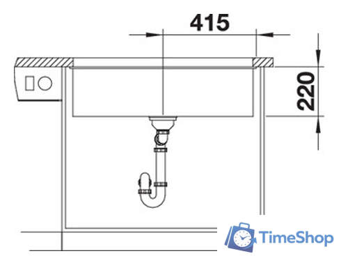 Кухонная мойка Blanco Subline 800-U (белый) 523145 - Изображение №4 — Интернет-магазин Time-Shop