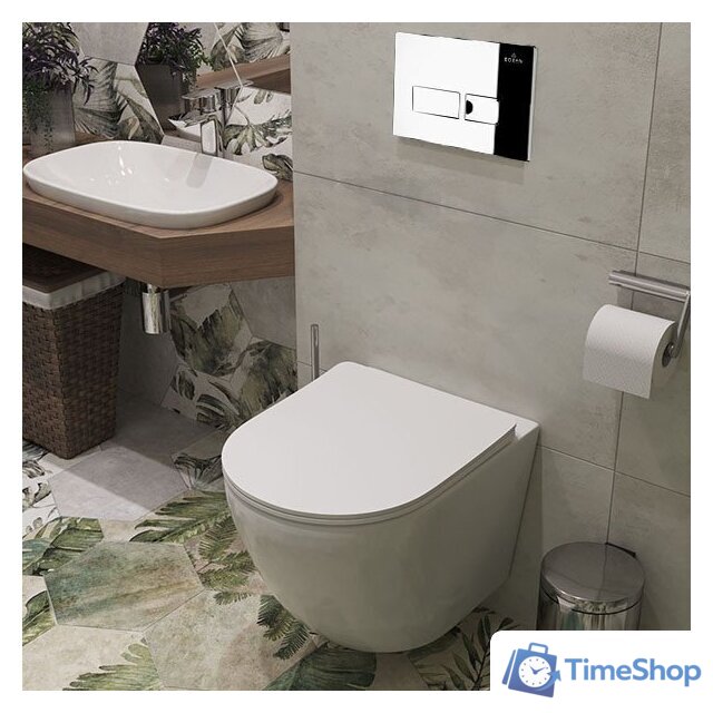 Унитаз подвесной Roxen Antares One Rimless 6 в 1 StounFix Dual Fresh 583589 (кнопка: хром) - Изображение №13 — Интернет-магазин Time-Shop