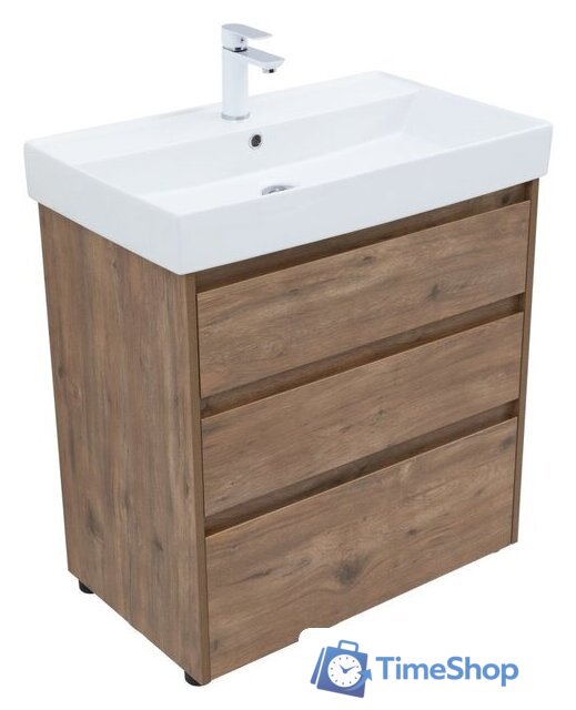  Aquanet Тумба под умывальник Nova Lite 75 302474 (дуб рустикальный) - Изображение №6 — Интернет-магазин Time-Shop