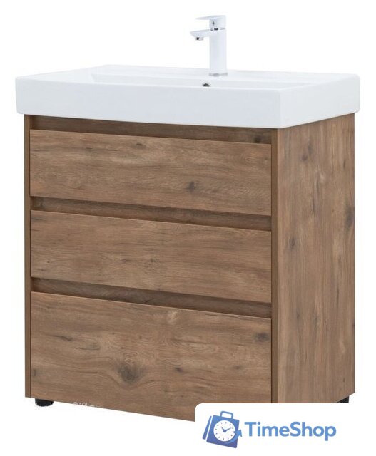  Aquanet Тумба под умывальник Nova Lite 75 302474 (дуб рустикальный) - Изображение №1 — Интернет-магазин Time-Shop