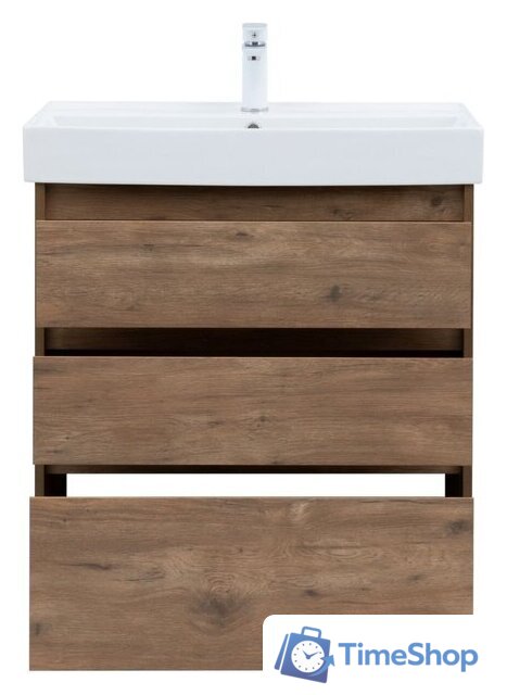  Aquanet Тумба под умывальник Nova Lite 75 302474 (дуб рустикальный) - Изображение №3 — Интернет-магазин Time-Shop