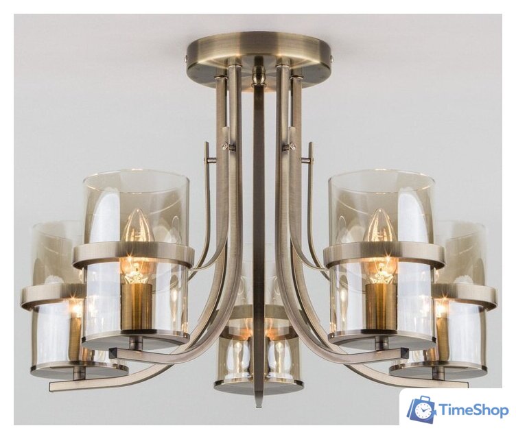 Припотолочная люстра Евросвет 60085/5 (Antique Bronze) - Изображение №1 — Интернет-магазин Time-Shop