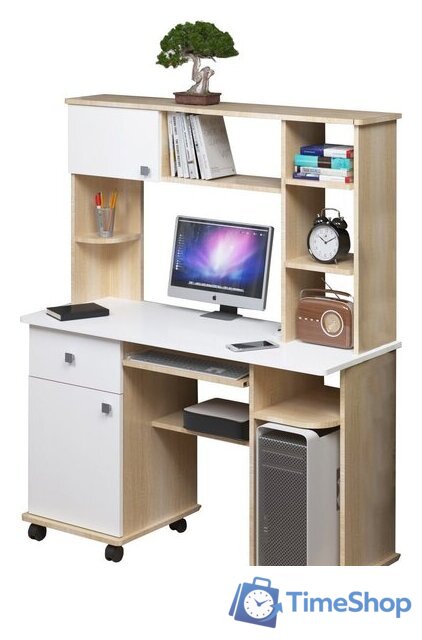 Стол Премиум Компас-6 (дуб сонома/белый текстурный) - Изображение №1 — Интернет-магазин Time-Shop