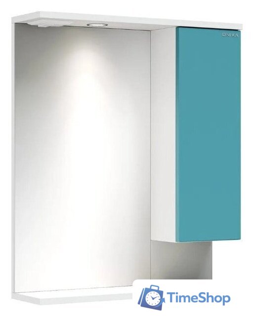  Onika Шкаф с зеркалом Марви 60 206089 (бирюзовый) - Изображение №1 — Интернет-магазин Time-Shop