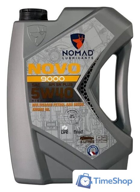 Моторное масло Nomad Novo 9000 5W-40 API SN PLUS ACEA A3/B4 5л - Изображение №1 — Интернет-магазин Time-Shop