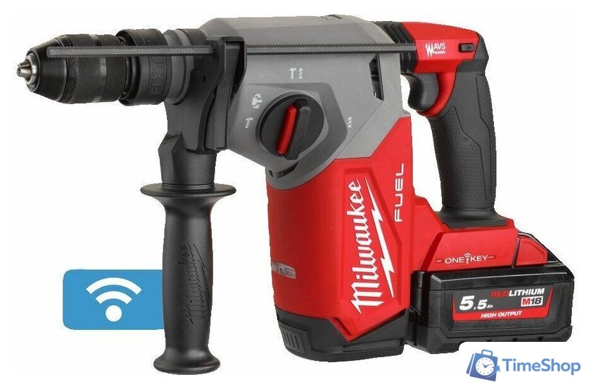 Перфоратор Milwaukee M18 FUEL M18ONEFHX-552X 4933478504 (с 2-мя АКБ, кейс) - Изображение №3 — Интернет-магазин Time-Shop