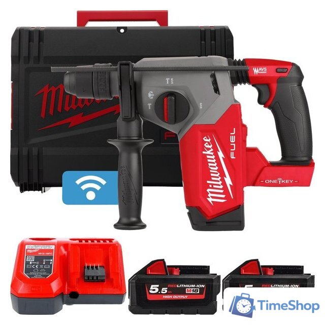 Перфоратор Milwaukee M18 FUEL M18ONEFHX-552X 4933478504 (с 2-мя АКБ, кейс) - Изображение №1 — Интернет-магазин Time-Shop