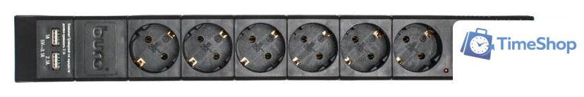 Сетевой фильтр Buro BU-SP3_USB_2A-B - Изображение №1 — Интернет-магазин Time-Shop