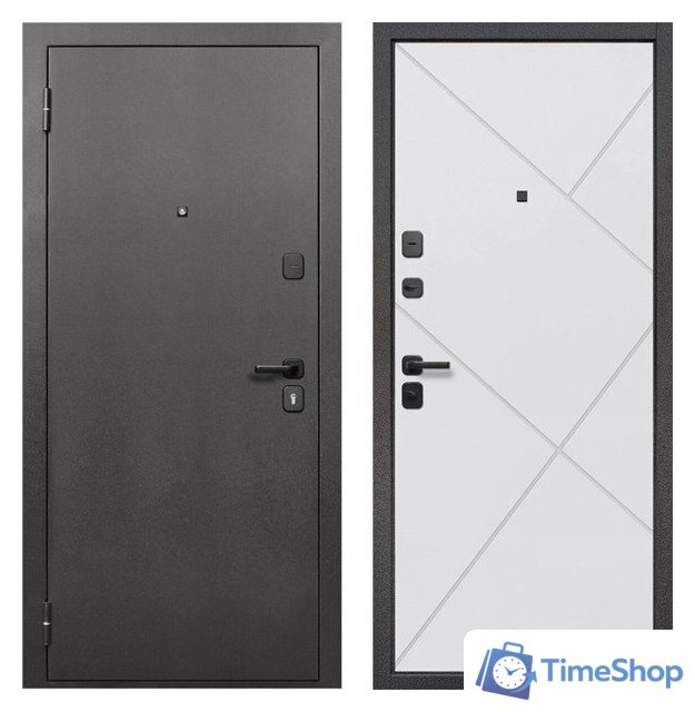 Металлическая дверь Guard 7см Серебро/белый матовый (86x205, левая) - Изображение №1 — Интернет-магазин Time-Shop