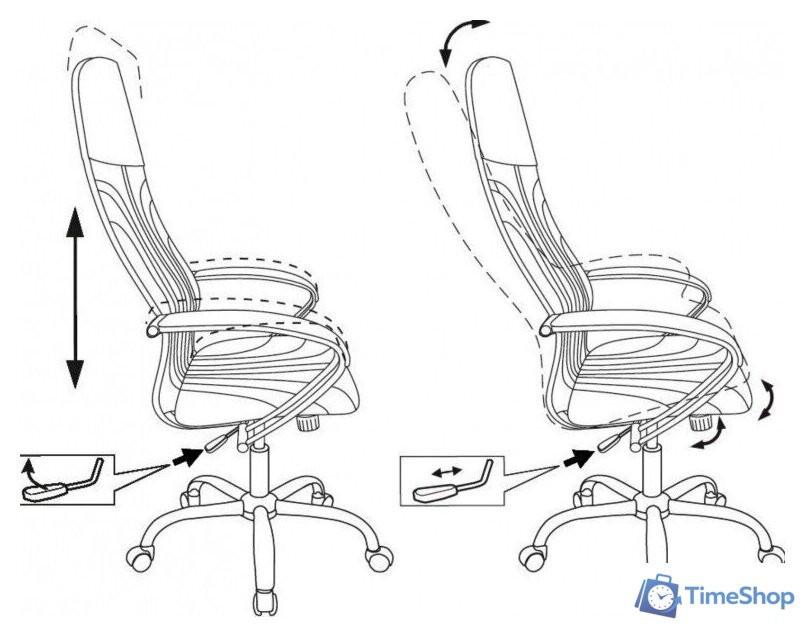 Офисное кресло Бюрократ CH-610SL (черный) - Изображение №11 — Интернет-магазин Time-Shop