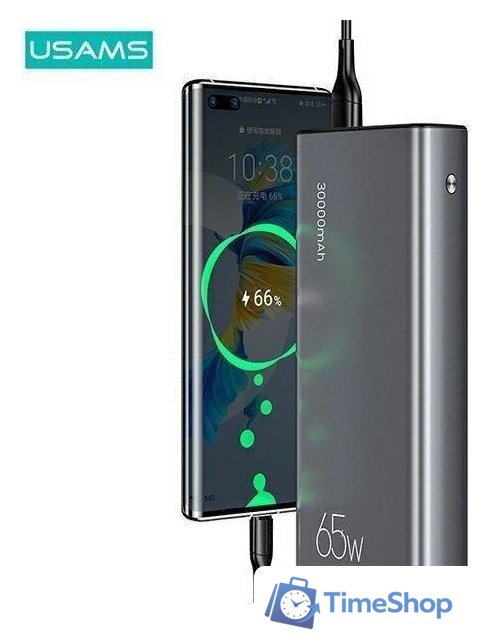 Внешний аккумулятор Usams CD165 PB59 30000mAh (темно-серый) - Изображение №3 — Интернет-магазин Time-Shop