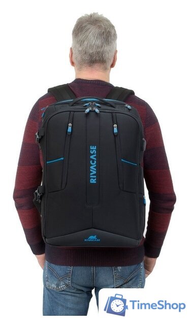 Городской рюкзак Rivacase 7860 (черный) - Изображение №13 — Интернет-магазин Time-Shop
