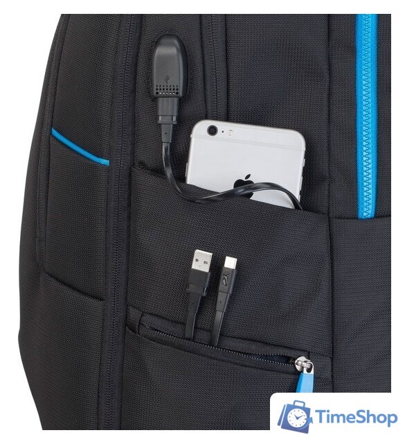 Городской рюкзак Rivacase 7860 (черный) - Изображение №9 — Интернет-магазин Time-Shop
