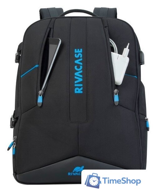 Городской рюкзак Rivacase 7860 (черный) - Изображение №3 — Интернет-магазин Time-Shop
