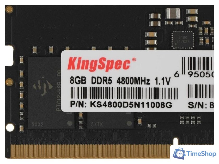 Оперативная память KingSpec 8ГБ DDR5 SODIMM 4800 МГц KS4800D5N11008G - Изображение №3 — Интернет-магазин Time-Shop
