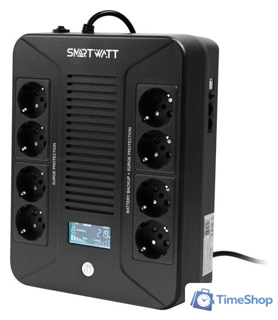 Источник бесперебойного питания SmartWatt UPS Safe Pro LCD 1000 - Изображение №2 — Интернет-магазин Time-Shop