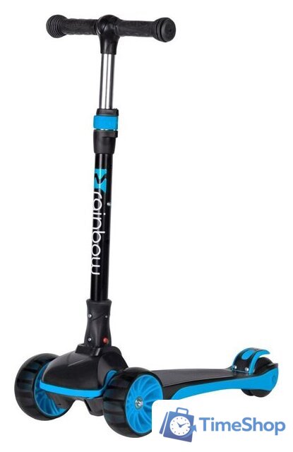 Трехколесный самокат Novatrack Rainbow 120 120BB.RAINBOW.BBL25 (черный/синий) - Изображение №1 — Интернет-магазин Time-Shop