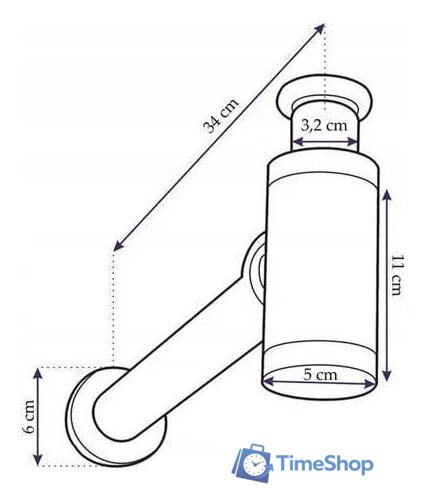 Сифон Rea Klik-Klak REA-A8586 (матовое золото) - Изображение №4 — Интернет-магазин Time-Shop