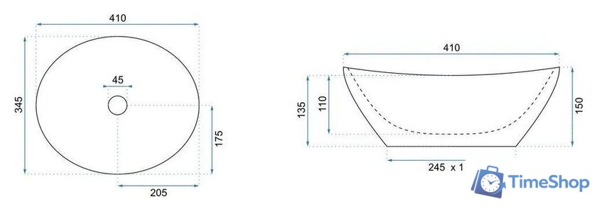 Умывальник Rea REAU8749 - Изображение №6 — Интернет-магазин Time-Shop