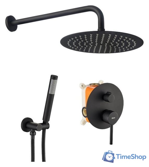 Душевая система  Rea Lungo REA-P4100 (черный) - Изображение №1 — Интернет-магазин Time-Shop