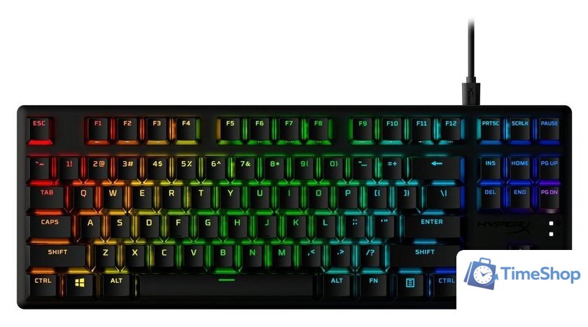 Клавиатура HyperX Alloy Origins Core PBT (HyperX Aqua, нет кириллицы) - Изображение №1 — Интернет-магазин Time-Shop