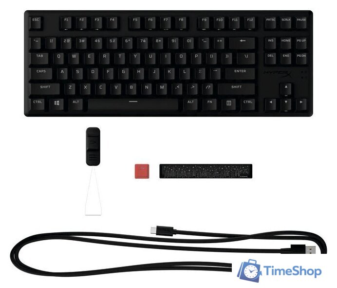 Клавиатура HyperX Alloy Origins Core PBT (HyperX Aqua, нет кириллицы) - Изображение №2 — Интернет-магазин Time-Shop