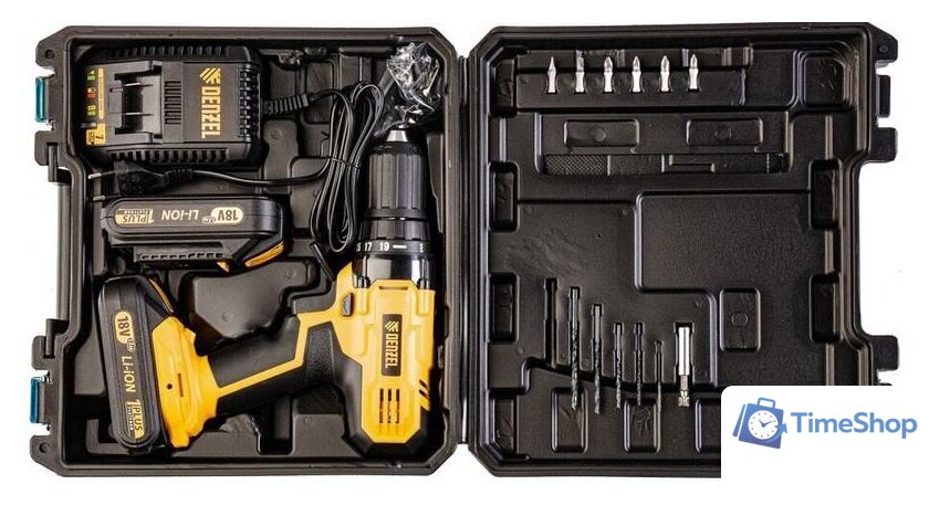 Дрель-шуруповерт Denzel CDL-IB-18-02 (с 2-мя АКБ, кейс) - Изображение №15 — Интернет-магазин Time-Shop