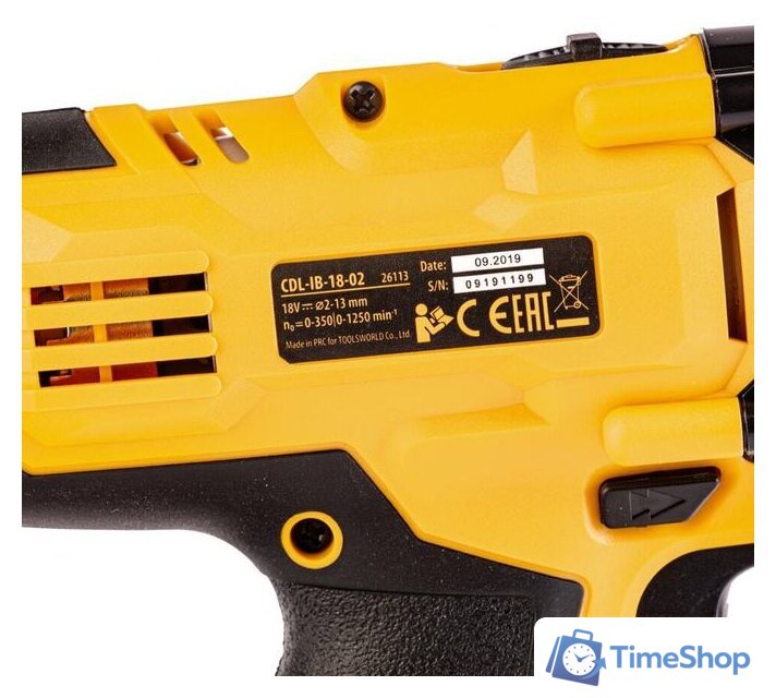 Дрель-шуруповерт Denzel CDL-IB-18-02 (с 2-мя АКБ, кейс) - Изображение №11 — Интернет-магазин Time-Shop