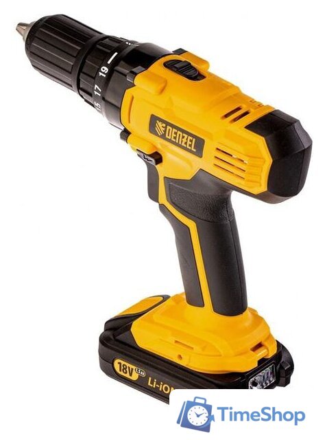 Дрель-шуруповерт Denzel CDL-IB-18-02 (с 2-мя АКБ, кейс) - Изображение №10 — Интернет-магазин Time-Shop