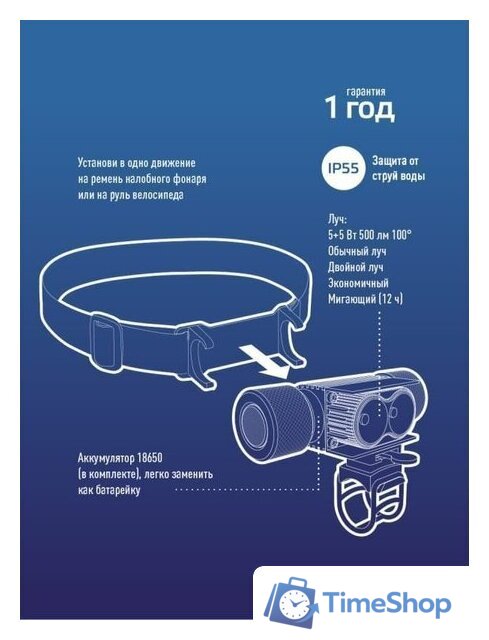 Фонарь КОСМОС KOS501Lit - Изображение №9 — Интернет-магазин Time-Shop