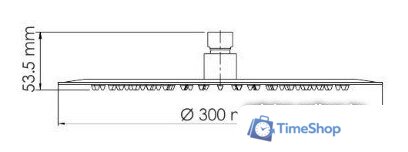 Верхний душ Wasserkraft A116 - Изображение №3 — Интернет-магазин Time-Shop
