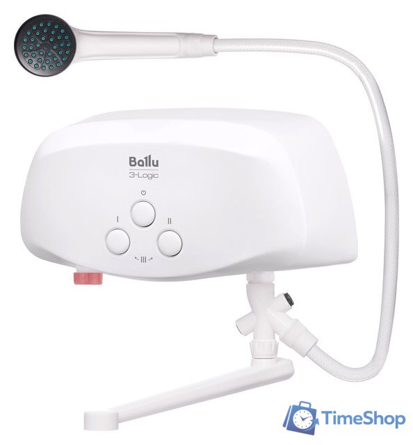 Проточный электрический водонагреватель кран+душ Ballu 3-Logic TS 5.5 кВт (кран+душ) - Изображение №1 — Интернет-магазин Time-Shop