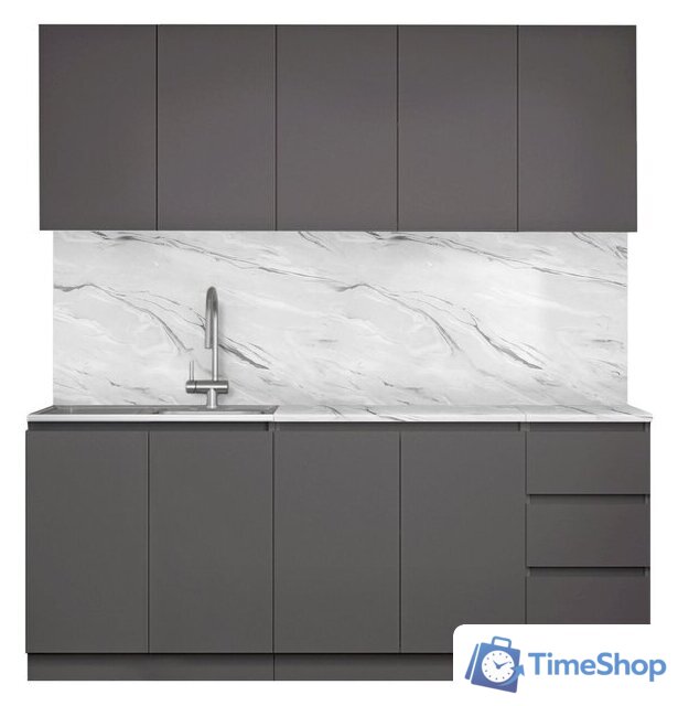 Готовая кухня Артём-Мебель Мэри СН-114 ДСП 2.0м (серый графит) - Изображение №1 — Интернет-магазин Time-Shop