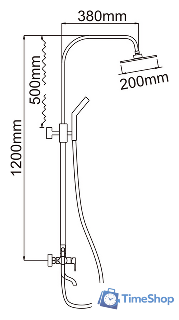 Душевая система  Ledeme L2443 - Изображение №11 — Интернет-магазин Time-Shop