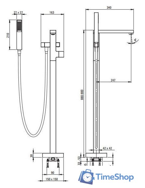 Смеситель Deante Hiacynt BQH 017M - Изображение №3 — Интернет-магазин Time-Shop