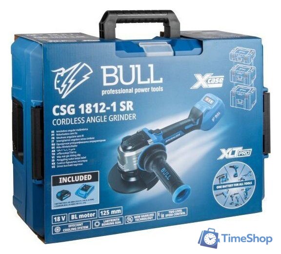 Угловая шлифмашина Bull CSG 1812-1 SR XLTpro Xcase 1333997 (с 1-м АКБ, кейс) - Изображение №15 — Интернет-магазин Time-Shop