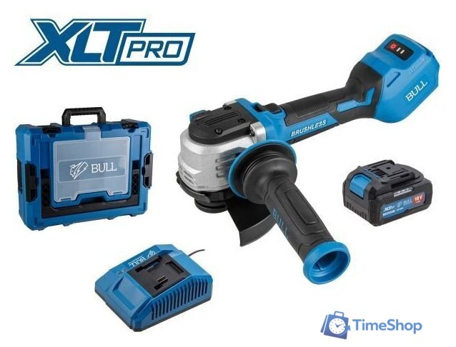 Угловая шлифмашина Bull CSG 1812-1 SR XLTpro Xcase 1333997 (с 1-м АКБ, кейс) - Изображение №1 — Интернет-магазин Time-Shop