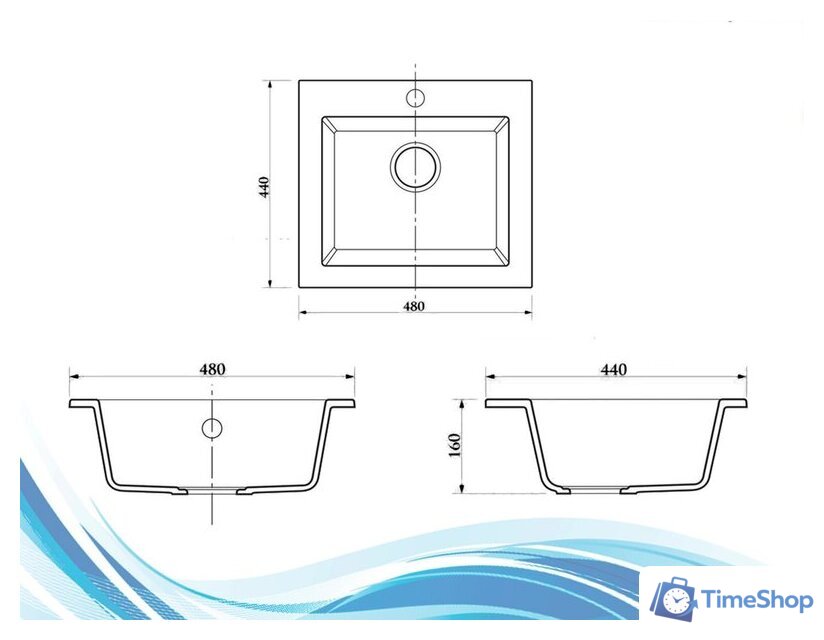 Кухонная мойка Berge BR-4803 + смеситель RedBlu by Damixa Origin Balance 7907 - Изображение №15 — Интернет-магазин Time-Shop