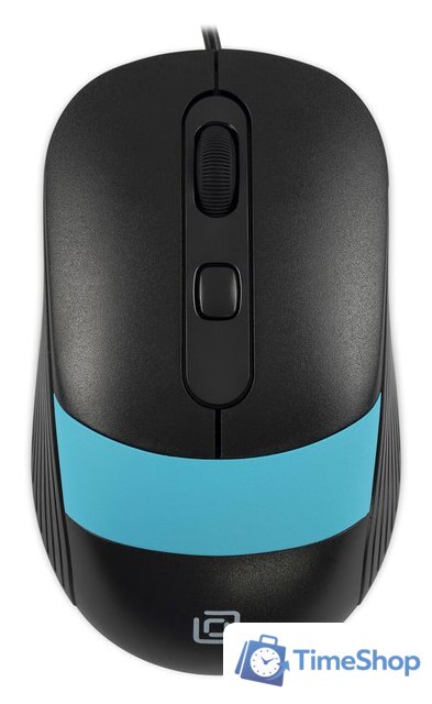 Мышь Оклик 310M (черный/голубой) - Изображение №1 — Интернет-магазин Time-Shop
