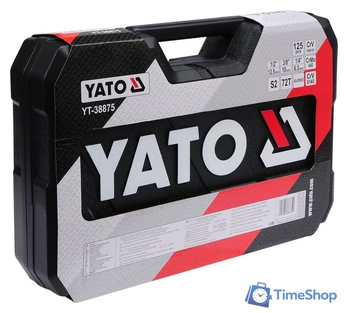 Универсальный набор инструментов Yato YT-38875 (126 предметов) - Изображение №4 — Интернет-магазин Time-Shop