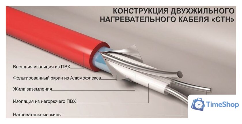 Нагревательный мат СТН Квадрат тепла 9 кв.м. 1350 Вт - Изображение №6 — Интернет-магазин Time-Shop