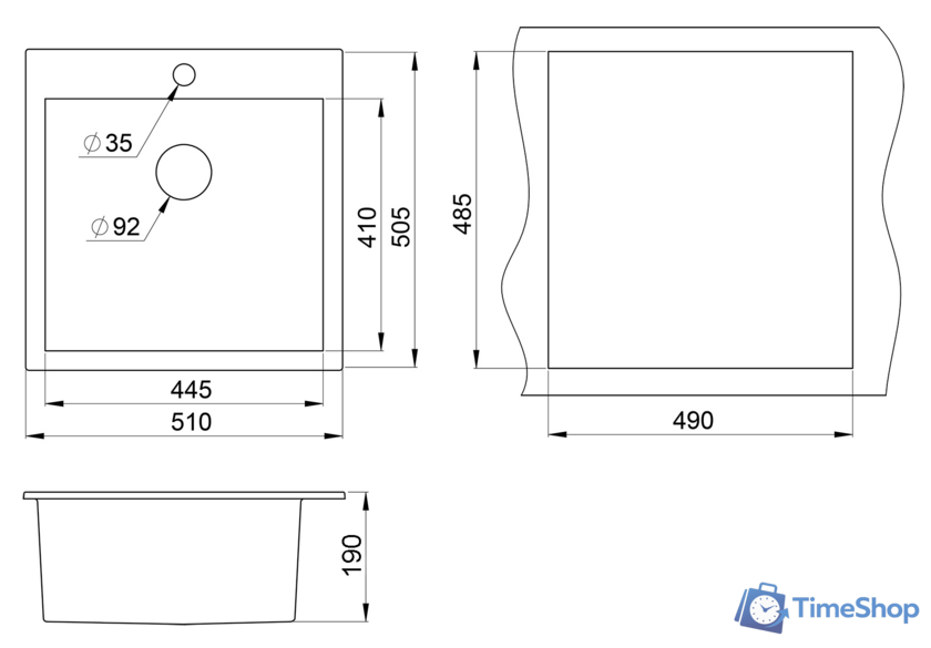 Кухонная мойка Granula 5102 (графит) - Изображение №2 — Интернет-магазин Time-Shop