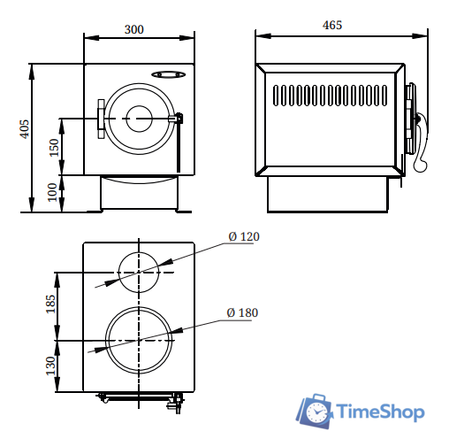 Свободностоящая печь-камин Термофор Золушка Лайт - Изображение №3 — Интернет-магазин Time-Shop