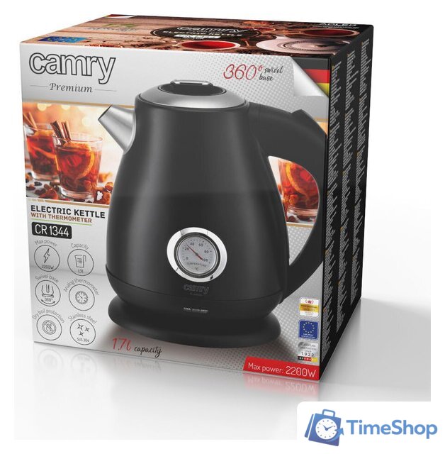 Электрический чайник CAMRY CR1344 BK - Изображение №12 — Интернет-магазин Time-Shop