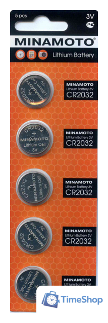Батарейка Minamoto CR2032 5/card - Изображение №1 — Интернет-магазин Time-Shop