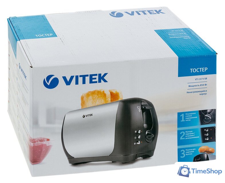 Тостер Vitek VT-1573 SR Tasty Slice - Изображение №8 — Интернет-магазин Time-Shop