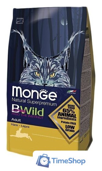 Сухой корм для кошек Monge BWild Adult Hare 10 кг - Изображение №1 — Интернет-магазин Time-Shop